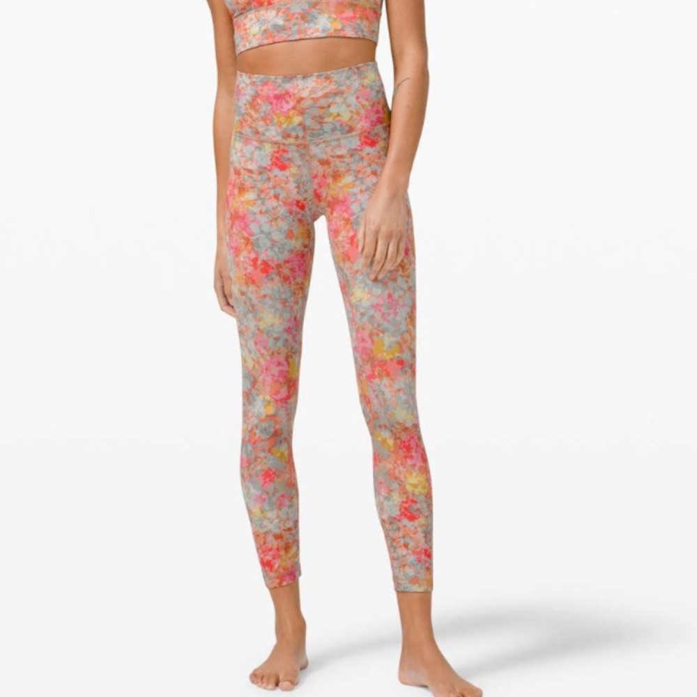 Lululemon Align Pant 25" Inflorescence Multi Women Sz 12‎ Buttery Soft Leggings